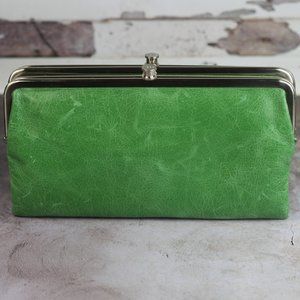 HOBO LAUREN Leather Bifold Wallet Ivy Green